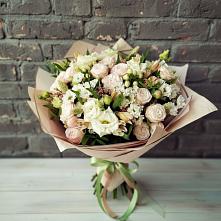 Букет цветов из:  Альстромерии, Розы и Хризантемы #REPLACE_PRED# Костино