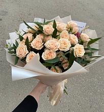Букет Кремовые розы Латте в Костино