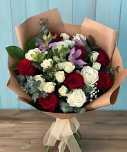 Букет цветов из:  Розы и Альстромерии в Костино