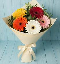 Букет цветов из:  Герберы #REPLACE_PRED# Костино