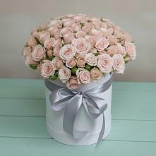 Цветочная композиция из Розы в шляпной коробке #REPLACE_PRED# Костино