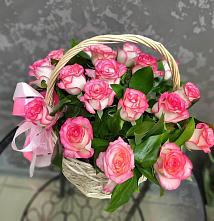 Цветочная композиция из Розы в корзине #REPLACE_PRED# Костино