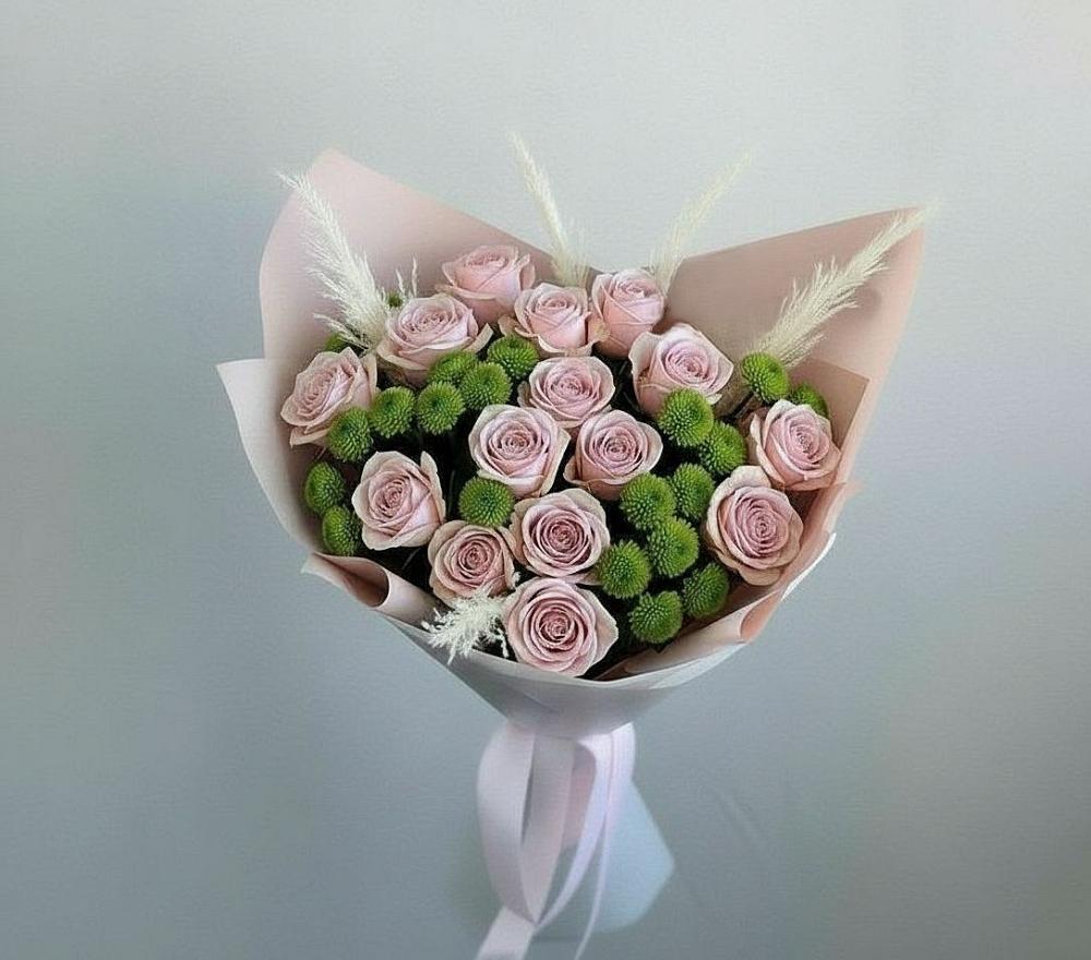 Букет цветов из: Розы и Хризантемы в Костино