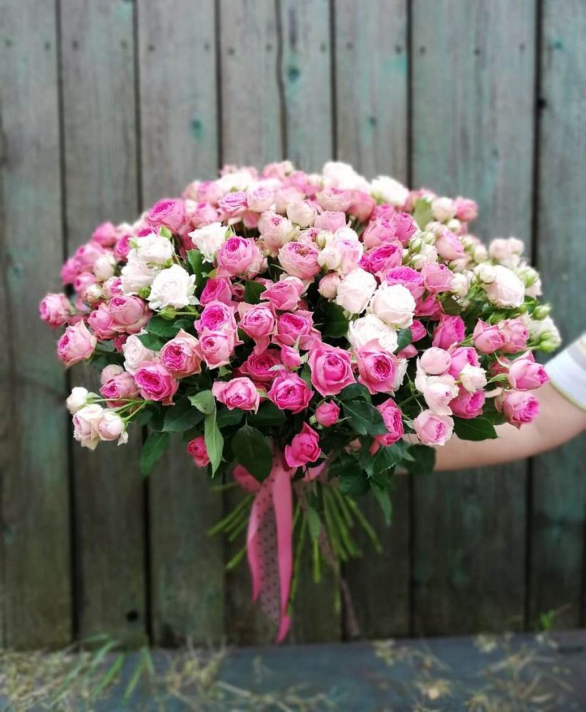 Букет Розовые кустовые розы Натали и Лав Лидия в Костино