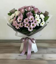 Букет цветов из:  Хризантемы и Розы в Костино