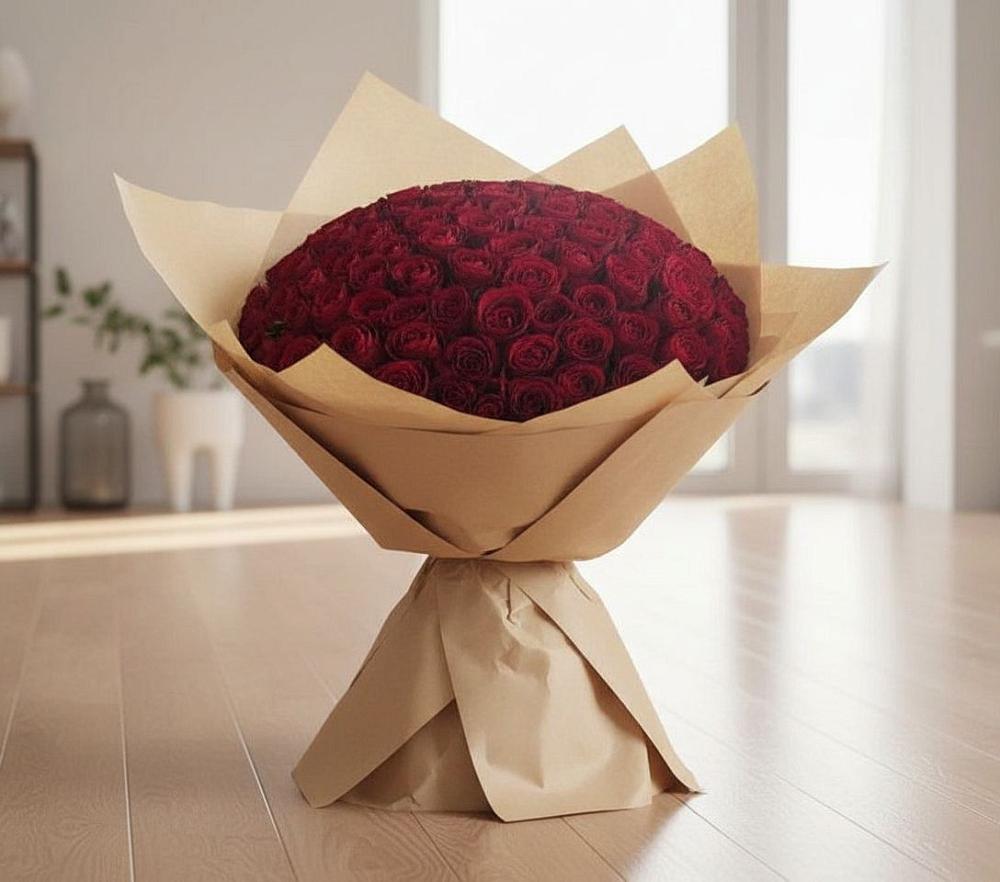 Букет 101 Красная роза в Костино