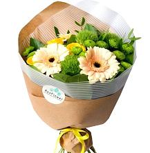 Букет цветов из:  Герберы, Розы и Хризантемы в Костино