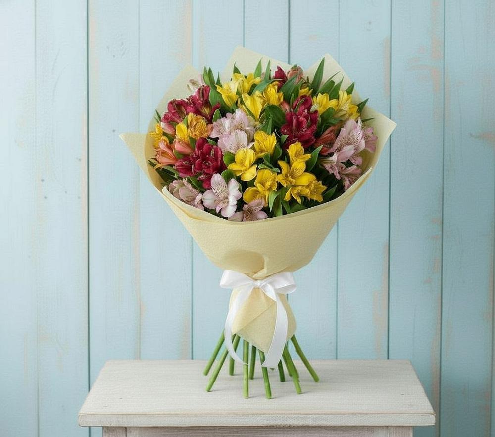 Букет цветов из: Альстромерии в Костино